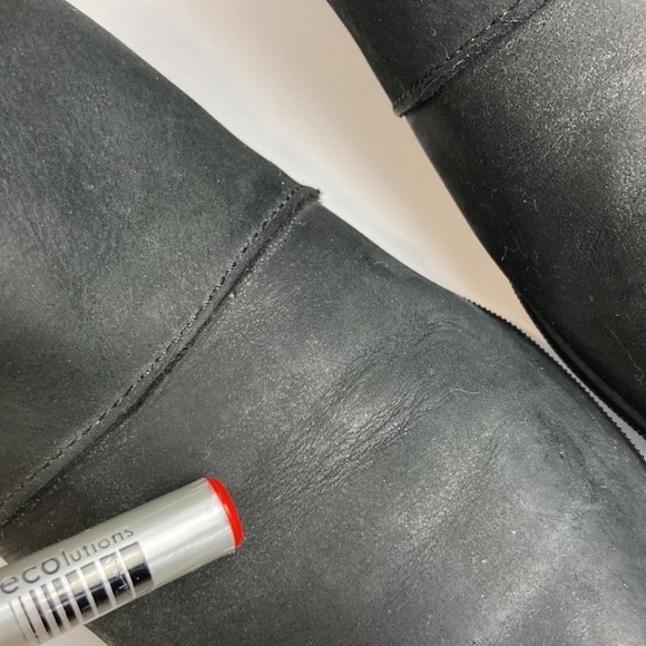 Sorel Joan Of Arctic Wedge II Chelsea Black Leather Booties Platform 10 NL3022 - Picture 11 of 16